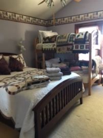 QUEEN THOMASVILLE BED, TWIN BUNK BEDS