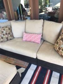 PATIO SECTIONAL WITH OTTOMAN PURCHASED FROM TODAY'S PATIO (3-4 YRS OLD) GREAT CONDITION!