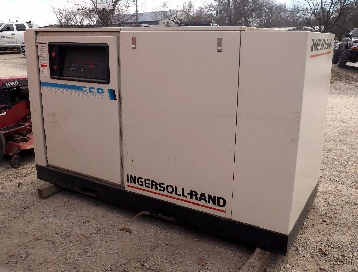 Ingersoll-Rand 50 HP Rotary Screw Air Compressor, Model SSR-EPE50, 208 CFM, 125 Max PSI, 3 Phase, 55"T x 42"D x 93"W, Original Manuals Included