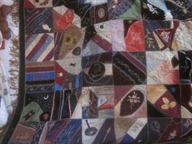 CRAZY QUILT DATED 1883 W/ PROVENANCE