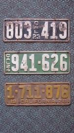 CALIFORNIA LICENSE PLATES