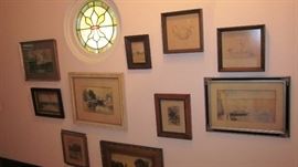 SMALL PORTION OF WATERCOLORS & PENCIL DRAWINGS SOME DATED TO 1830