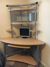 Home office furniture--corner computer desk, file cabinet, bookcases and more.