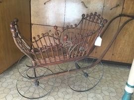Antique doll buggy