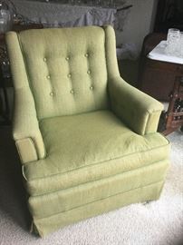 Mid-century tufted upholstered chair