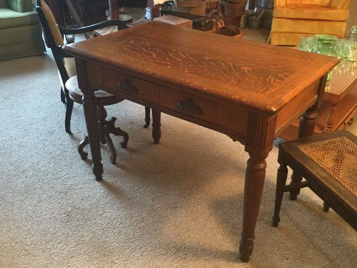Quartersawn oak antique desk