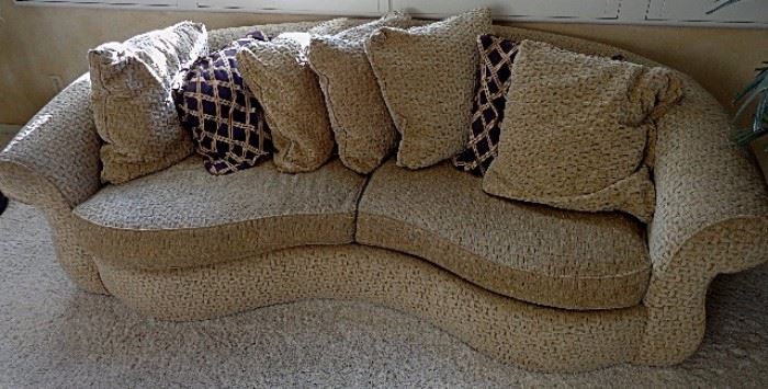 Century Custom large sofa and pillows