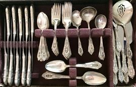 "Rosepoint' Sterling by Wallace, for 10 + extras