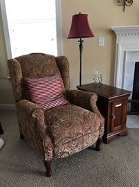 Recliner, Floor Lamp, End Table
