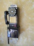 VINTAGE WALL PHONE,PLASTIC..DECORATIVE ONLY