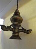 BUDDHIST MONKS 600 YEAR OLD HANGING OIL TEMPLE LAMP