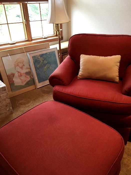 Also This Great Armchair and Ottoman...All You Need Is A Good Book...Some Carmel Corn...and...A Sweet Tea!