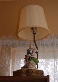 Vintage Porcelain Figural Table Lamp