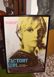 Framed Factory Girl Movie Poster