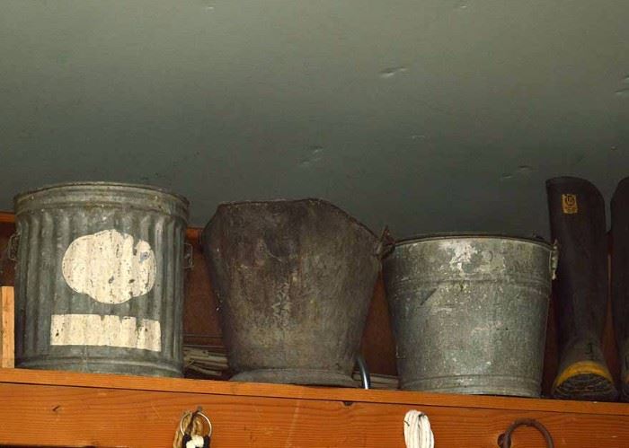 Galvanized Buckets & Bins