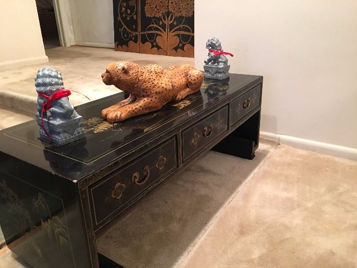 oriental inlayed low table