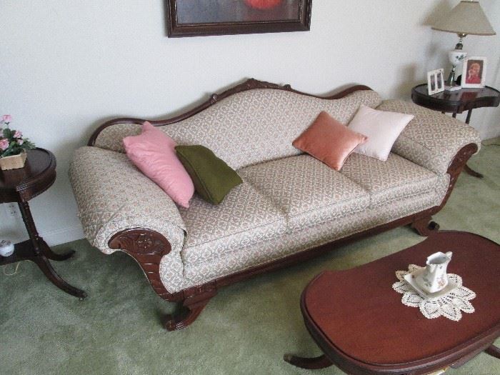 Victorian style parlor sofa