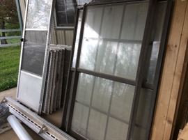 Storm door, windows, pvc pipe