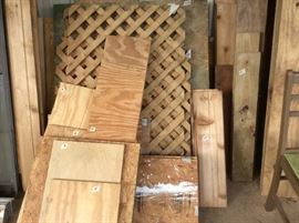 Wood boards and lattice panels