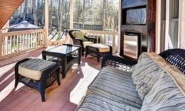 outdoor patio furniture black with cushions