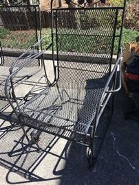 Woodard Briarwood Wrought Iron High Back Gliding Chair