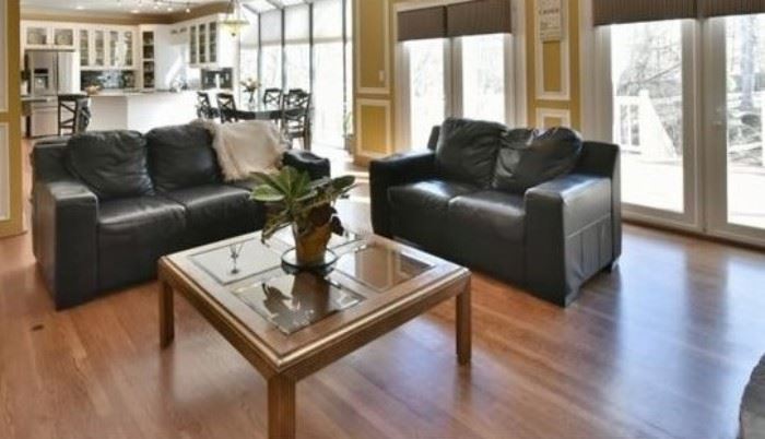 leather furniture n  coffee table