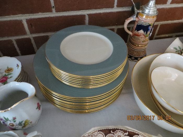 Vintage Dinner plates with green mark