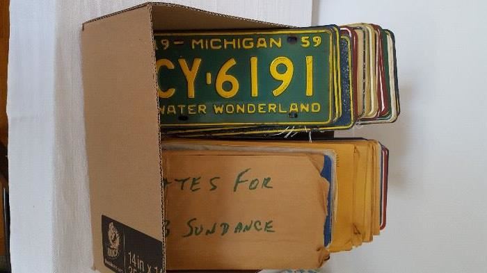 Michigan license plates 1959- 1980's