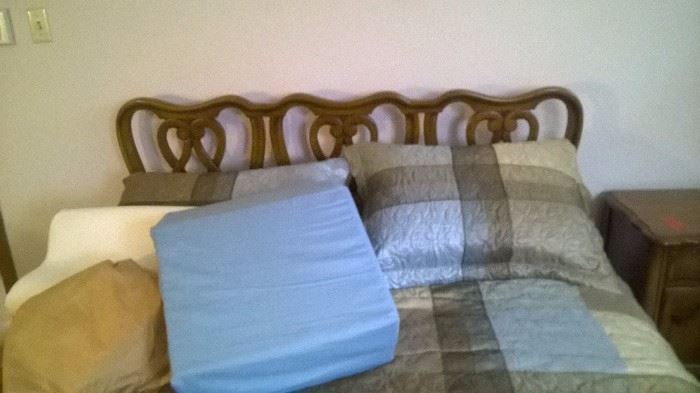 The White furniture co bed full size mattress and box springs included.  Matches dresser and end table
