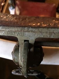 Detail of barber chair patent date - possible 1907?