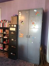 Vintage filing cabinets, office storage