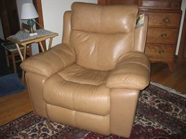 Leather recliner, Flexsteel (recently purchased and hardly used).