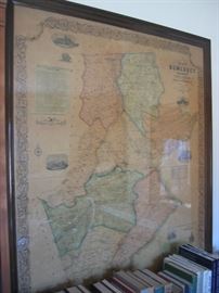1850 Map of Somerset County, NJ 41" wide x 50" high