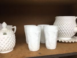 Hobnail Milk Glass