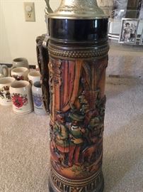 Carved Beer 3L Beer Stein