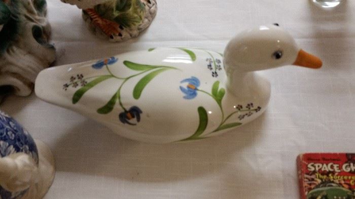 Porcelain Signed Duck