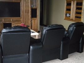 Leather theater seating
