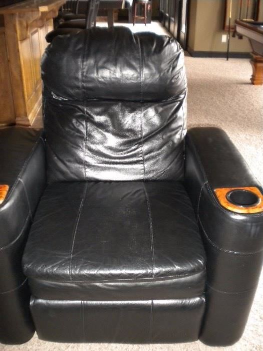 Leather theater seating