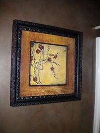 Floral framed art