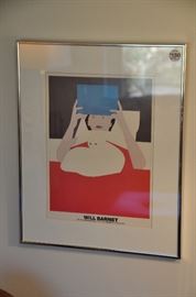1970 Will Barnet framed poster, "Women Reading"
