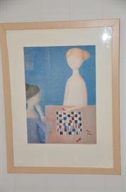 1970 framed lithograph by Antonio Bueno, with COA
