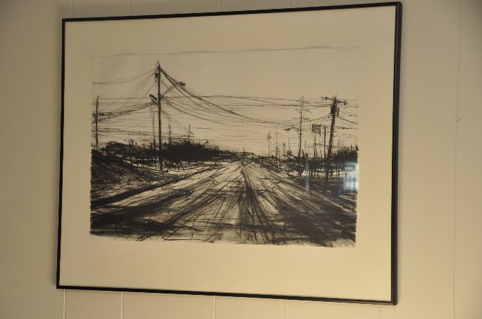 Black and white "Untitled Road" by Mitchel Cope signed and numbered 3/10