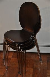 Cherner style stacking chairs (4)