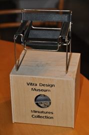 Close up view of the miniature Wassily chair