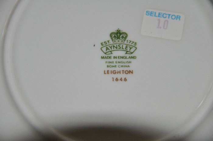 Aynsley Leighton bone china made in England