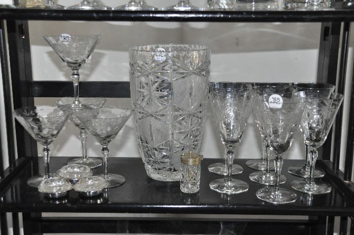 More vintage etched and cut crystal!