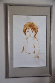 Hugo de Soto framed watercolor 1987