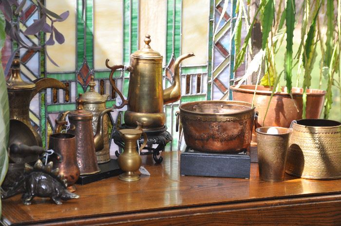 Antique brass and copper vessels 