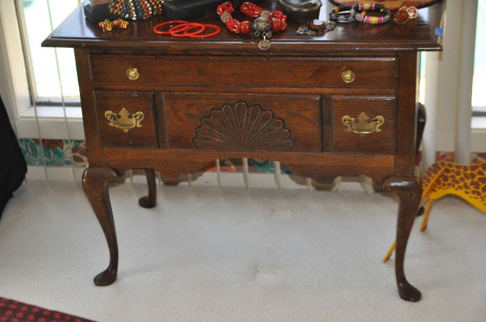 Vintage petite mahogany side table. 