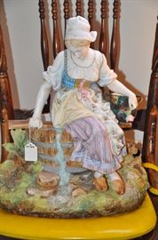 Very large antique bisque figurine with fabulous detail!
